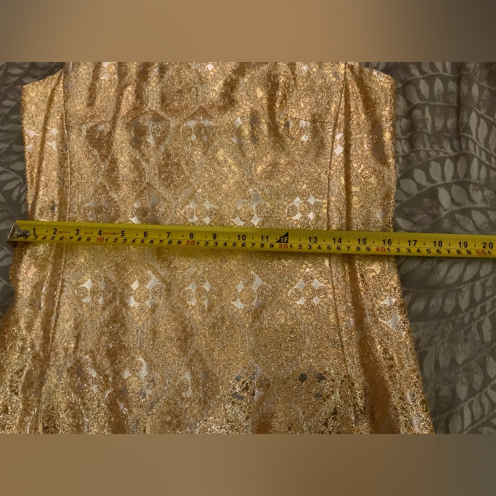 Spectacular Vintage Gold Evening Gown - Picture 8 of 11